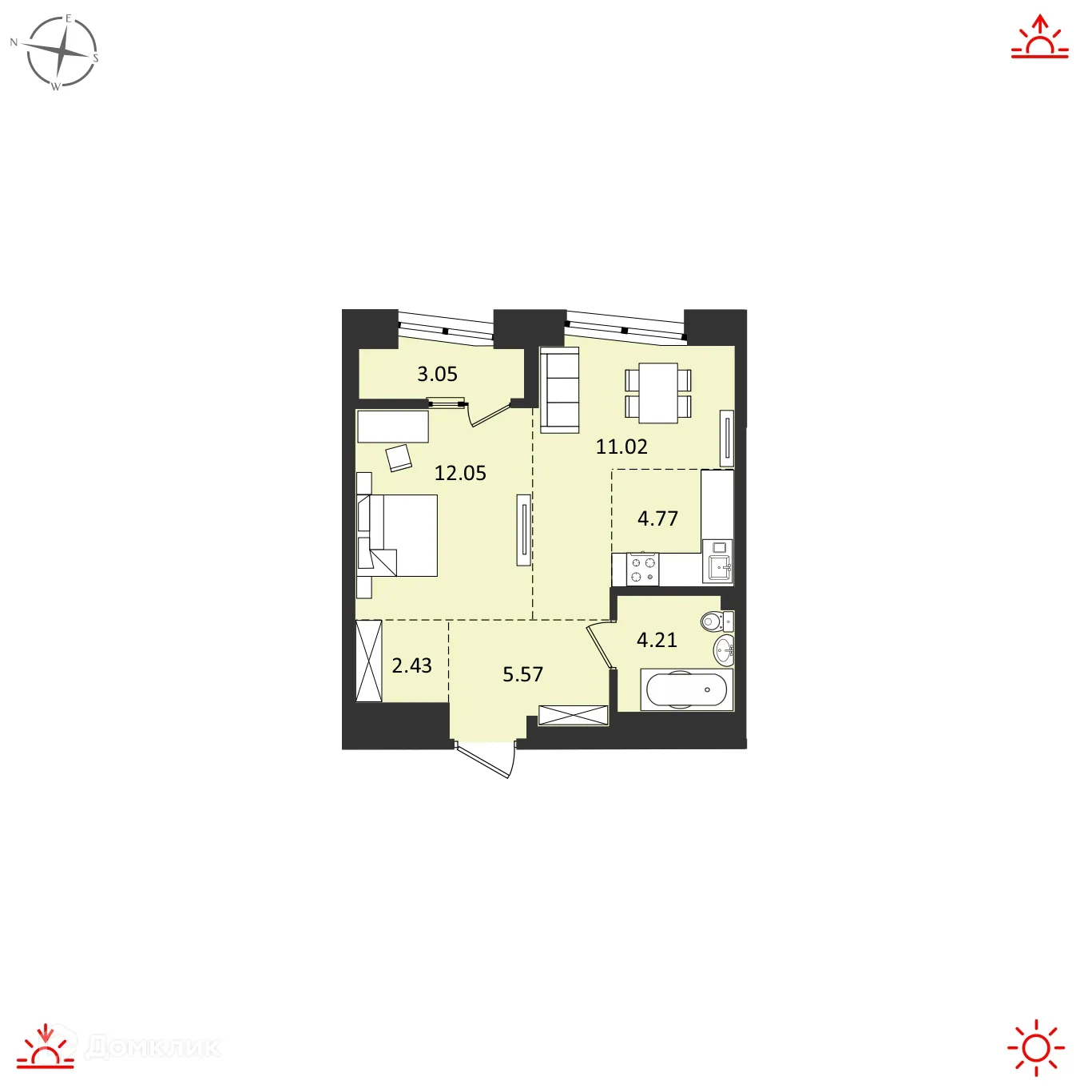 Фото квартиры в ЖК Атмосфера