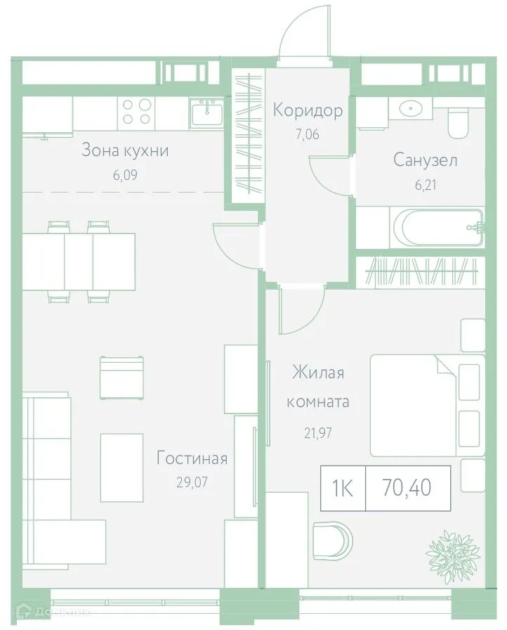 Фото квартиры в ЖК Культура. Гармония