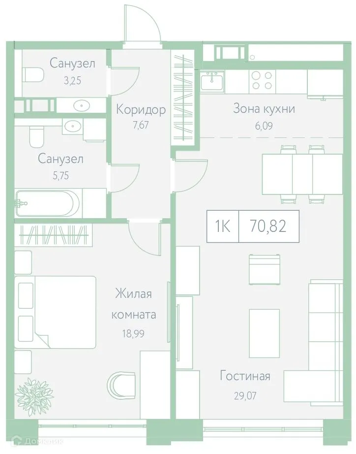 Фото квартиры в ЖК Культура. Гармония