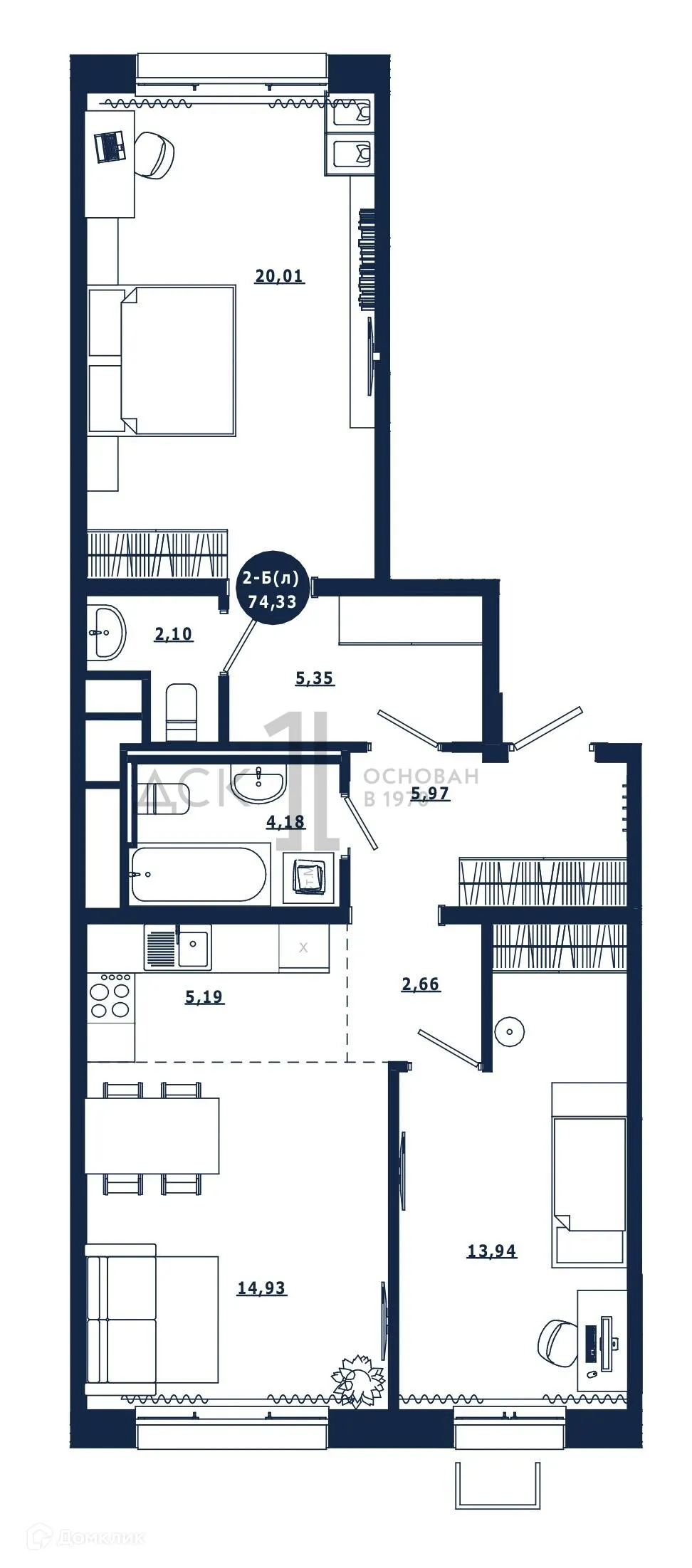Фото квартиры в ЖК Западный квартал