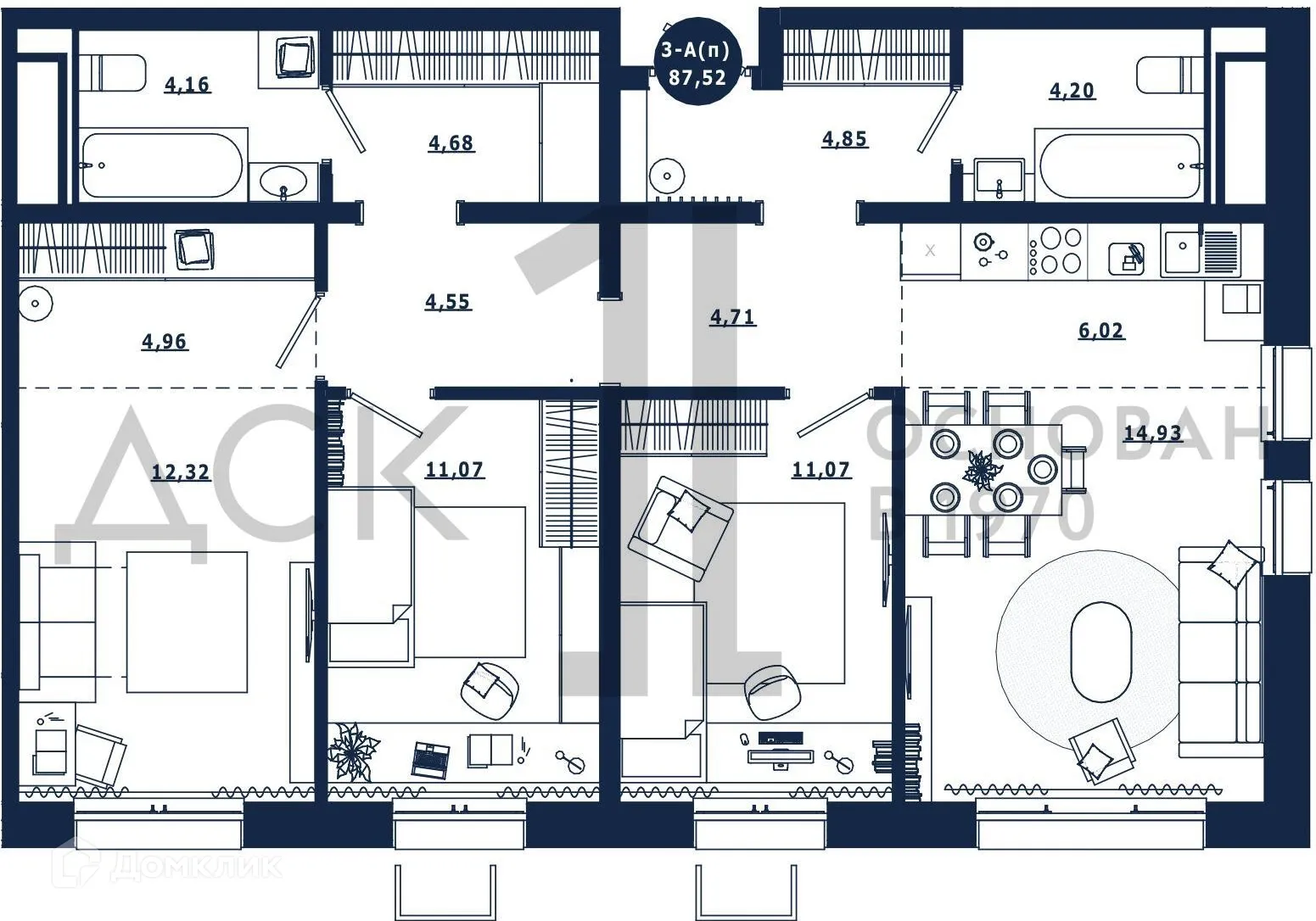 Фото квартиры в ЖК Западный квартал