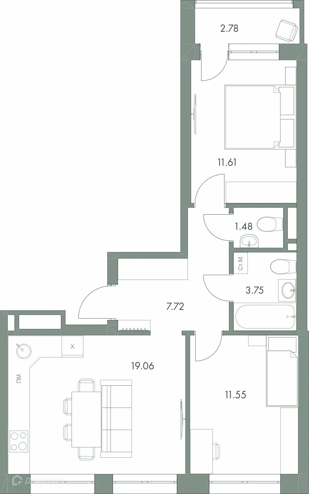 Фото квартиры в ЖК Есенин