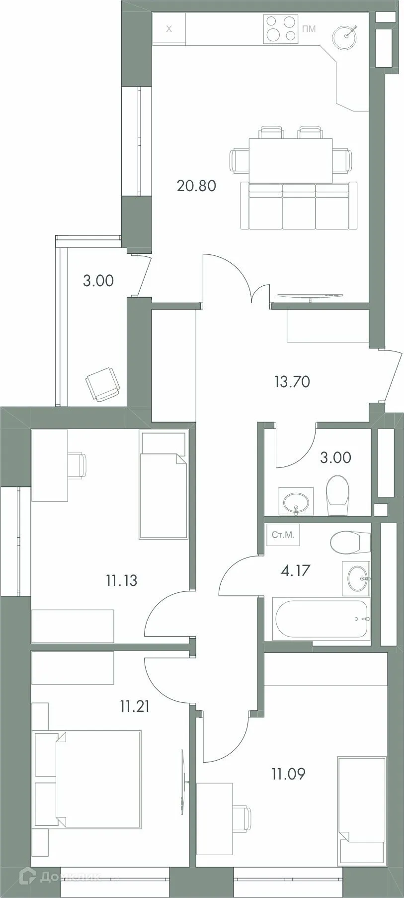 Фото квартиры в ЖК Есенин