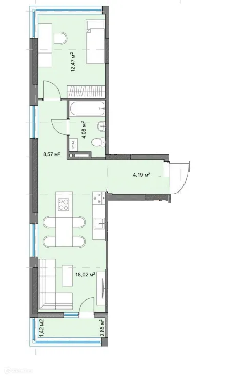 Фото квартиры в ЖК Квартал на Объездной