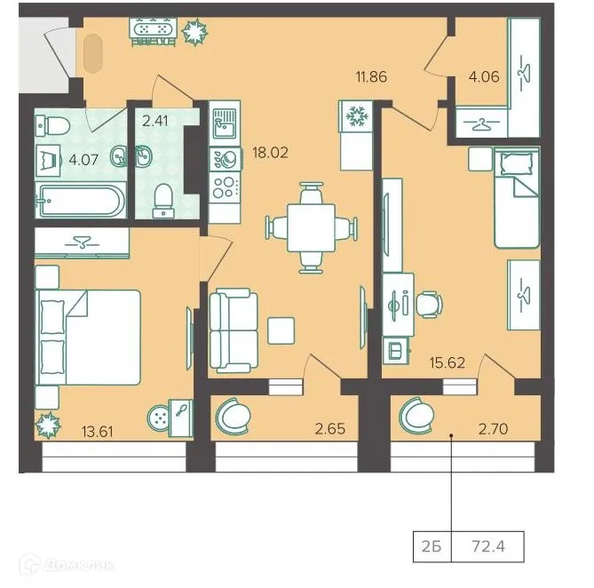Фото квартиры в ЖК Квартал на Объездной