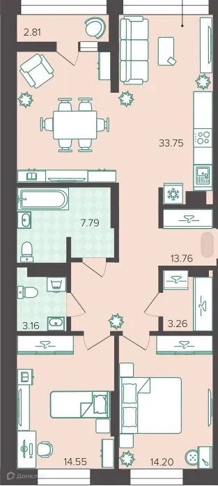 Фото квартиры в ЖК Квартал на Объездной