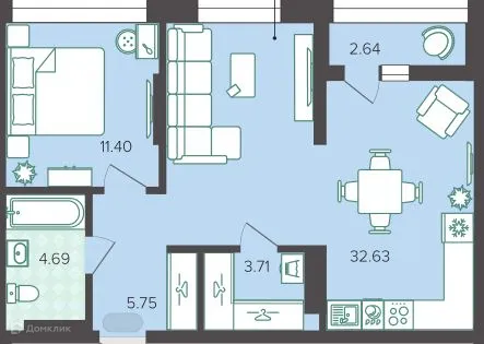 Фото квартиры в ЖК Квартал на Объездной