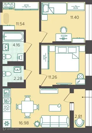 Фото квартиры в ЖК Квартал на Объездной
