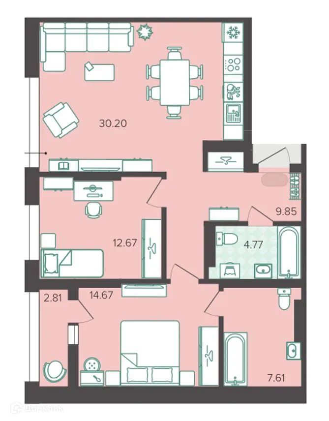 Фото квартиры в ЖК Квартал на Объездной