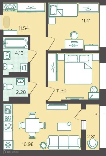 Фото квартиры в ЖК Квартал на Объездной