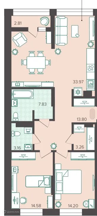 Фото квартиры в ЖК Квартал на Объездной