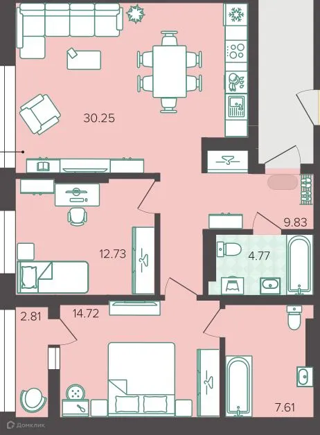 Фото квартиры в ЖК Квартал на Объездной