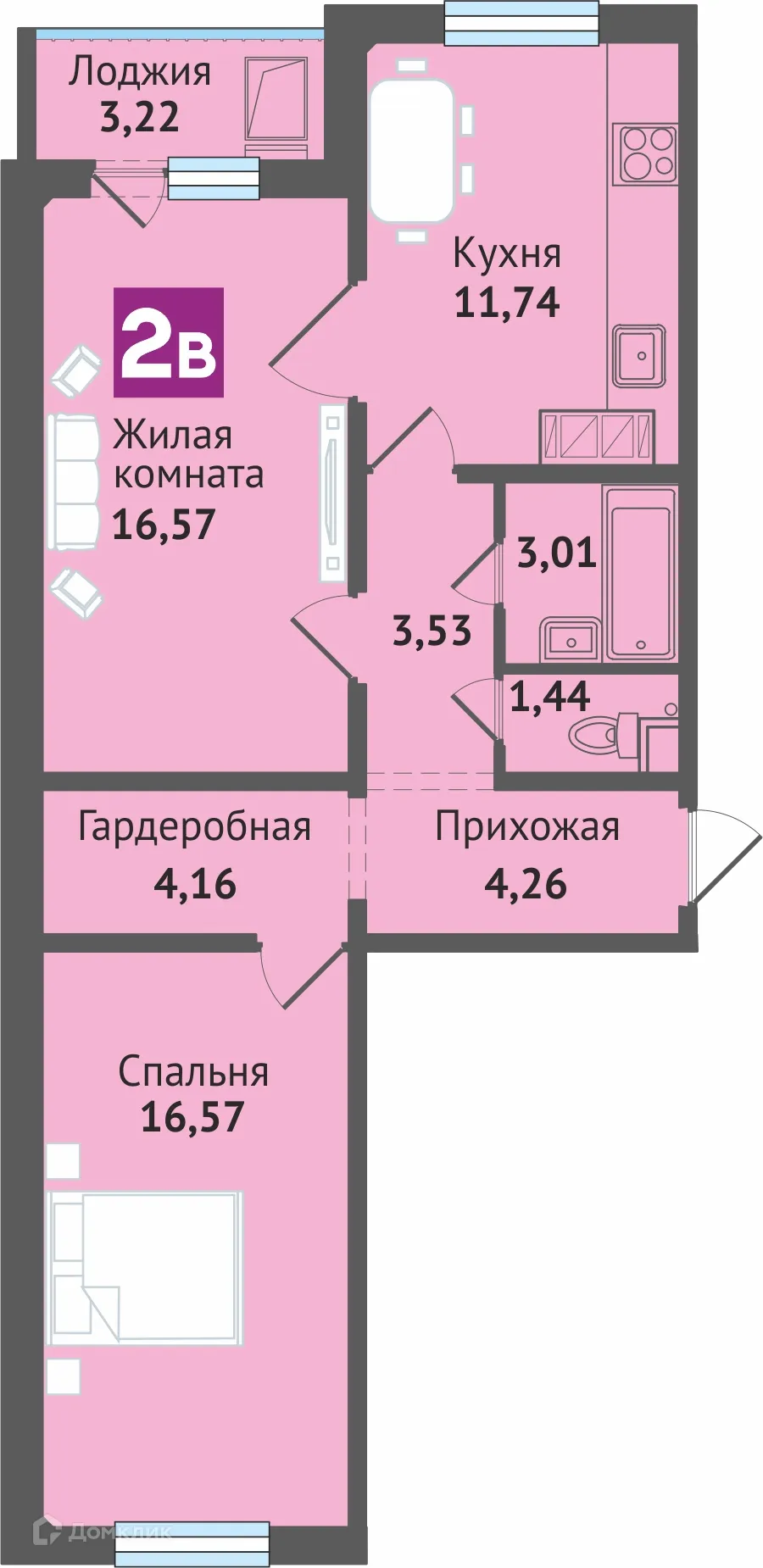 Фото квартиры в ЖК Малинки