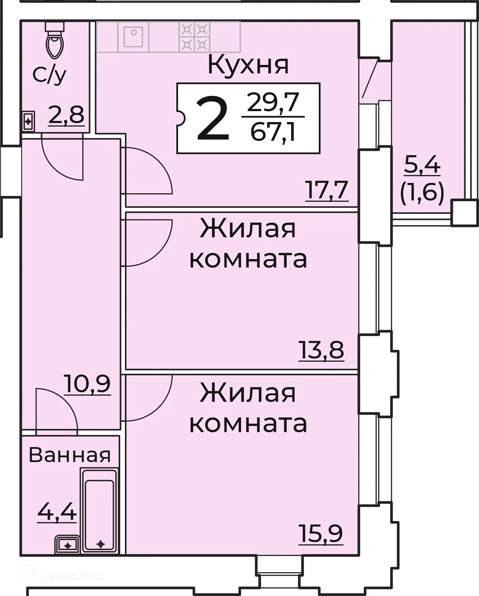 Фото квартиры в ЖК по ул. Пирогова