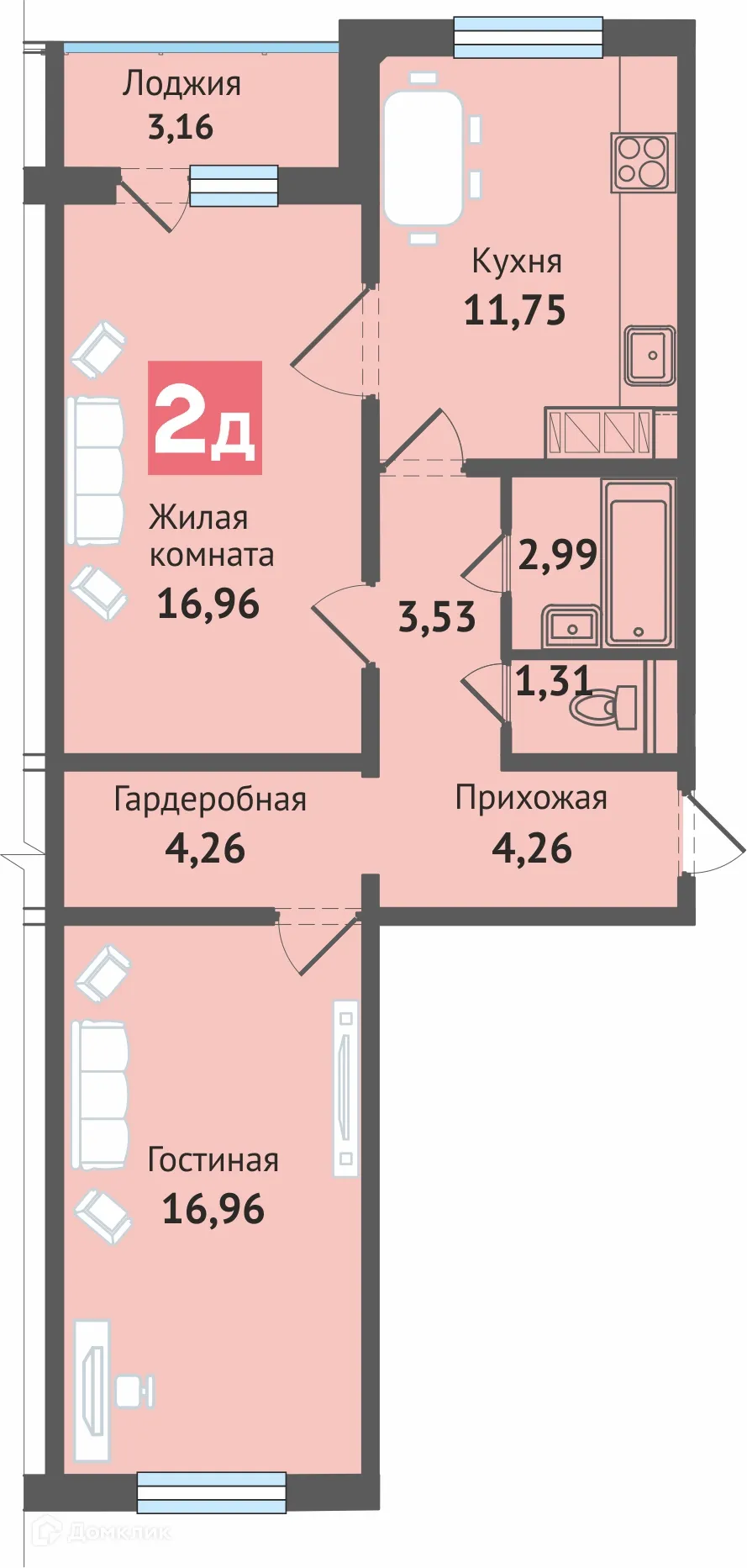 Фото квартиры в ЖК Малинки