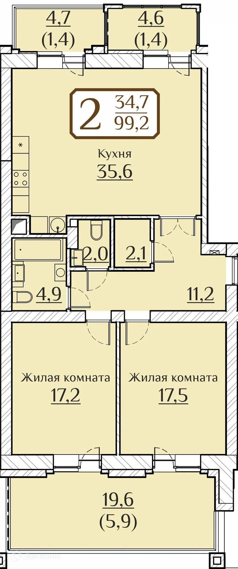 Фото квартиры в ЖК Жилой комплекс на Дегтярева