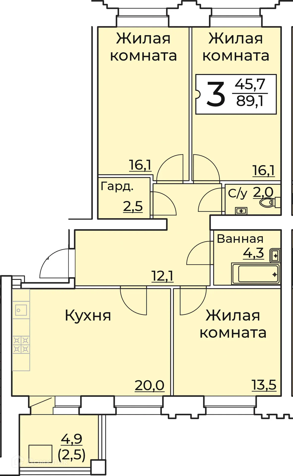 Фото квартиры в ЖК по ул. Пирогова