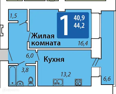 Фото квартиры в ЖК мкр. "Гремячево"