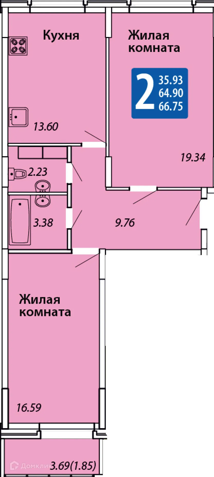 Фото квартиры в ЖК «Садовый Квартал»