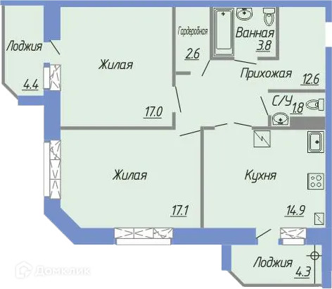 Фото квартиры в ЖК "Новый Город"