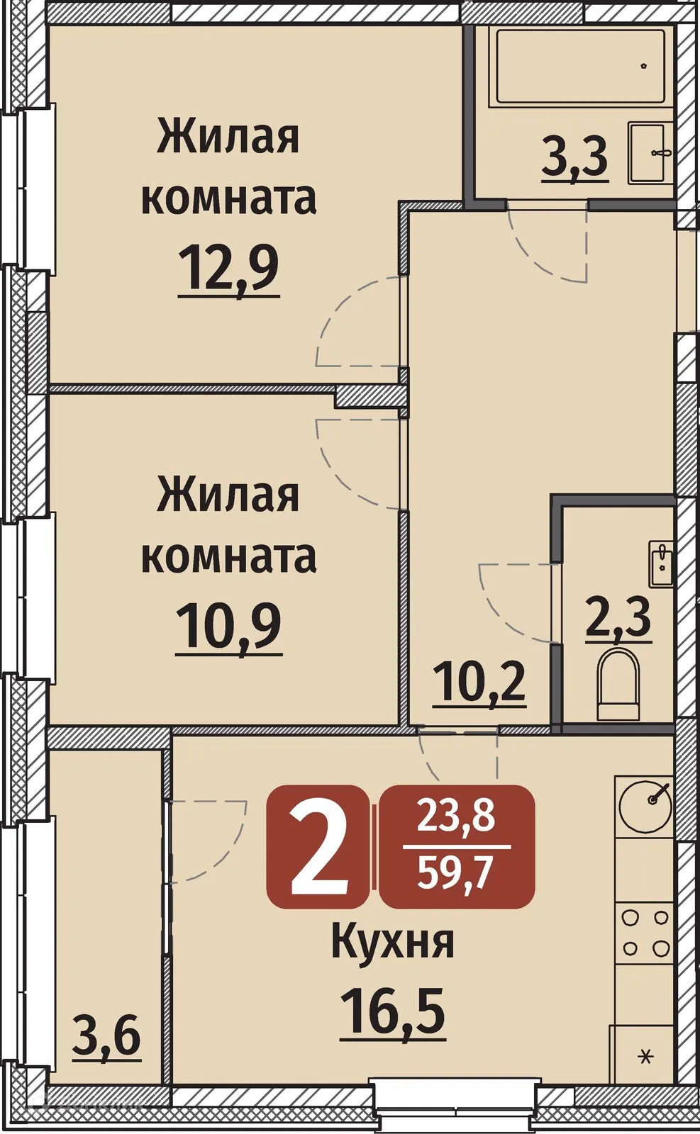 Фото квартиры в ЖК "Олимп"