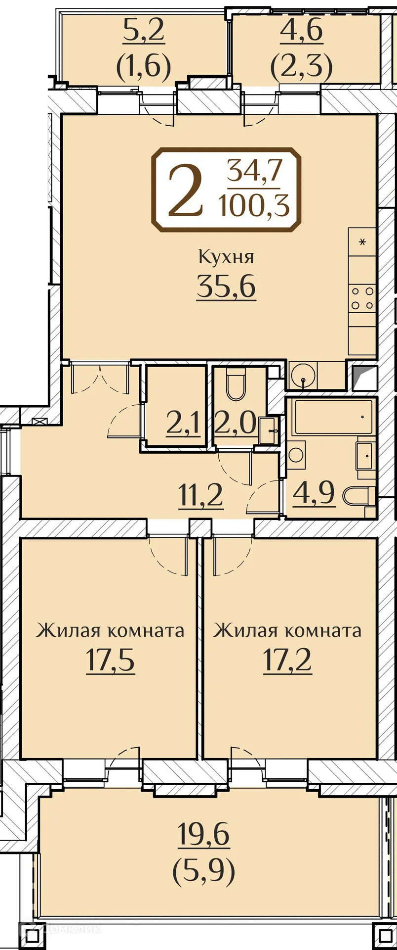 Фото квартиры в ЖК Жилой комплекс на Дегтярева