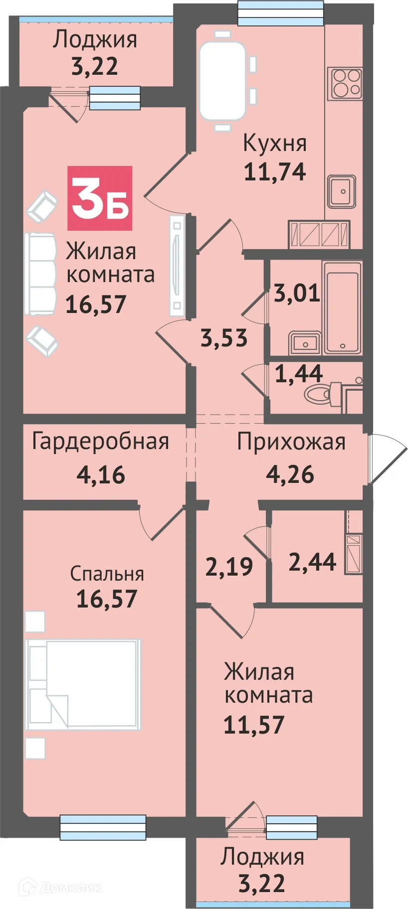 Фото квартиры в ЖК Малинки