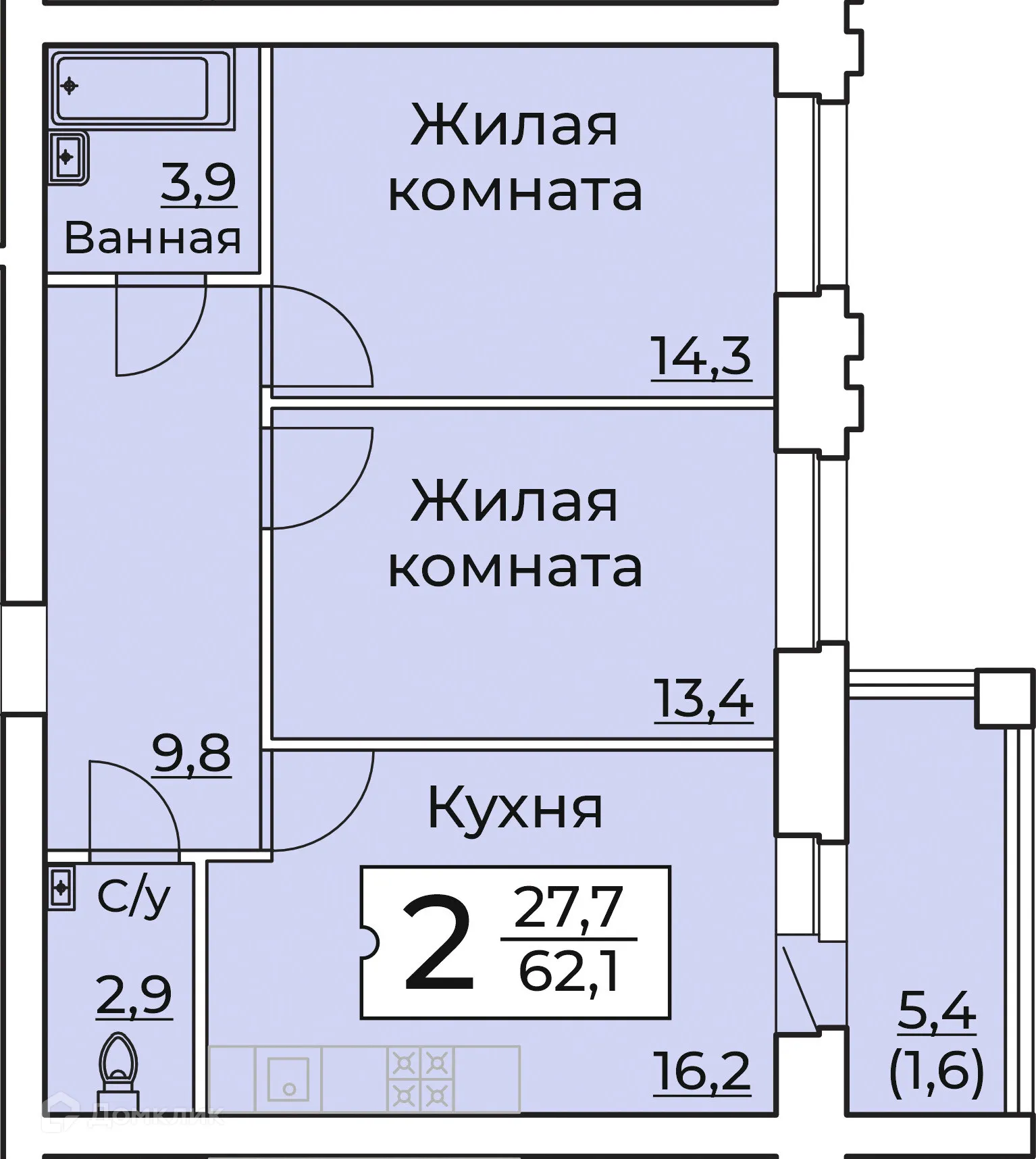 Фото квартиры в ЖК по ул. Пирогова