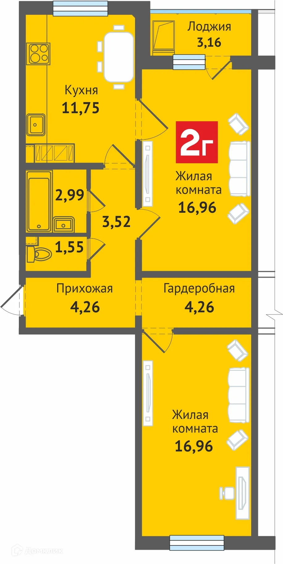 Фото квартиры в ЖК Малинки