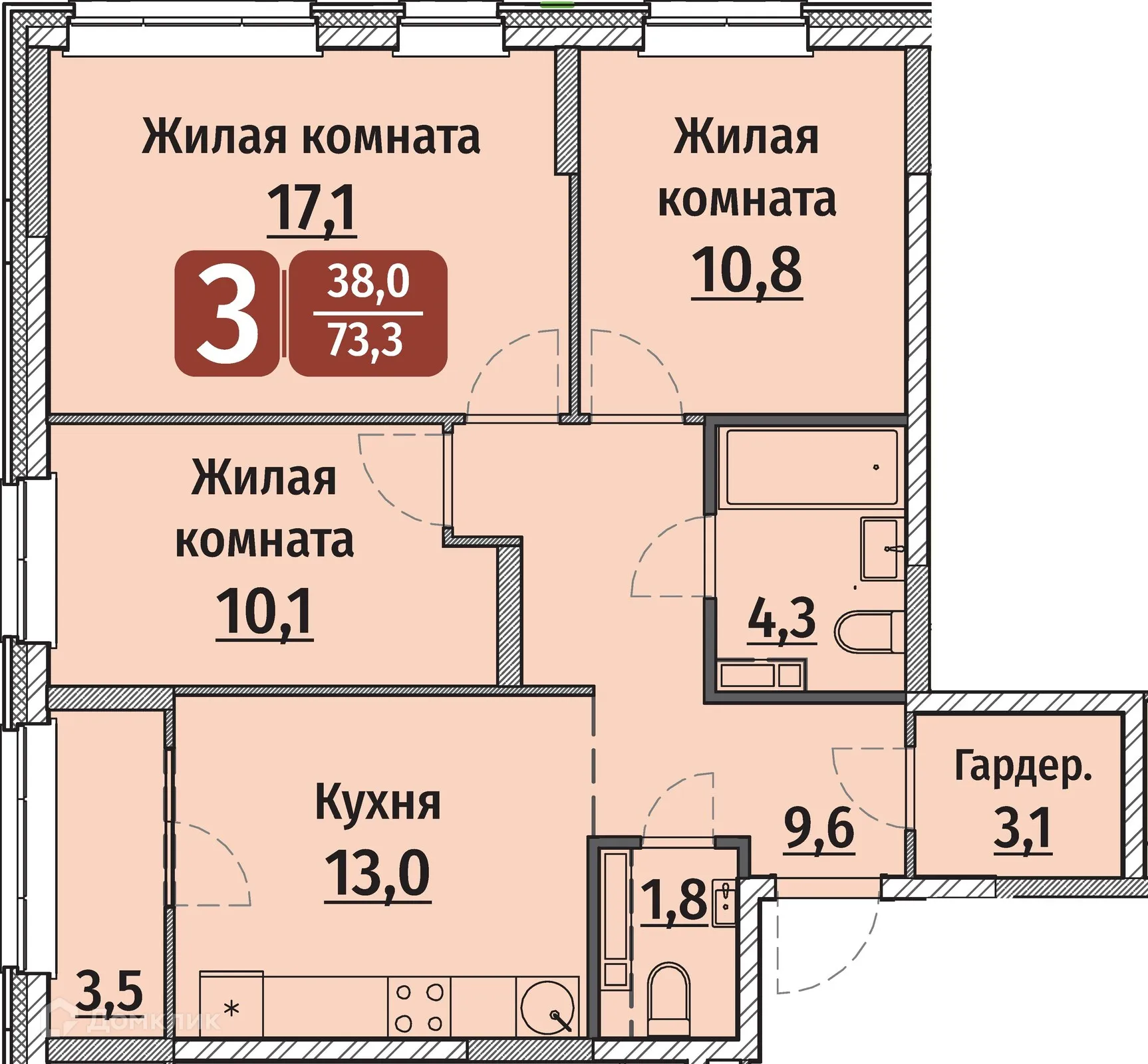 Фото квартиры в ЖК "Олимп"