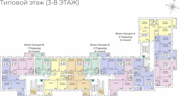 3 комн. в ЖК по ул. Пирогова