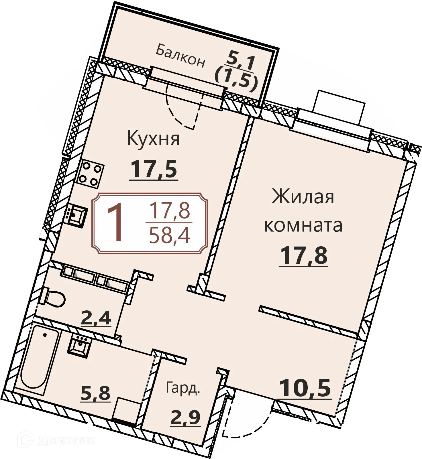 Фото квартиры в ЖК "Премьер"