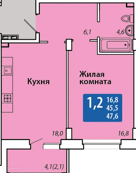 Фото квартиры в ЖК по ул. Гражданская