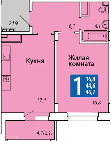 1 комн. квартиры в Чебоксарах новостройки