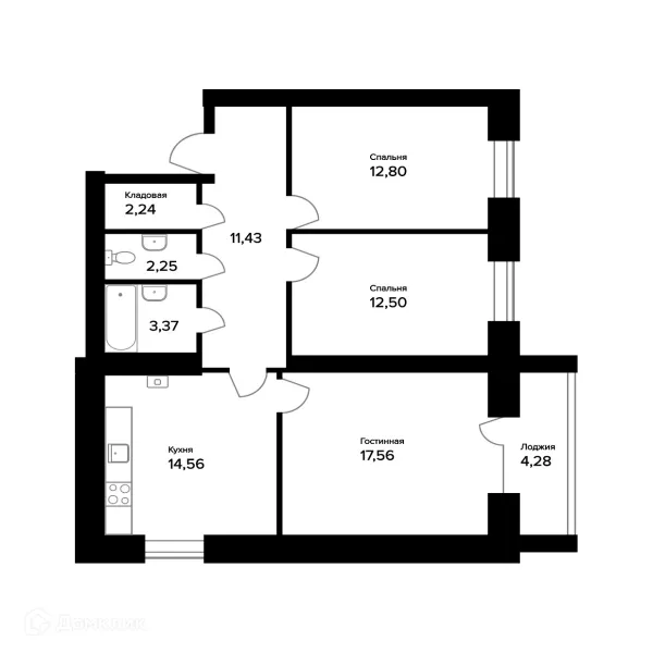 Квартира в ЖК "Норские резиденции"