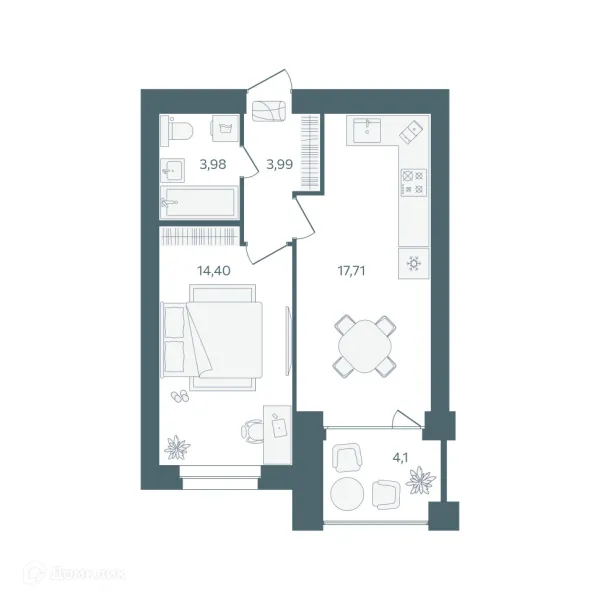 Квартира в ЖК "Волга-Лайф резиденции"