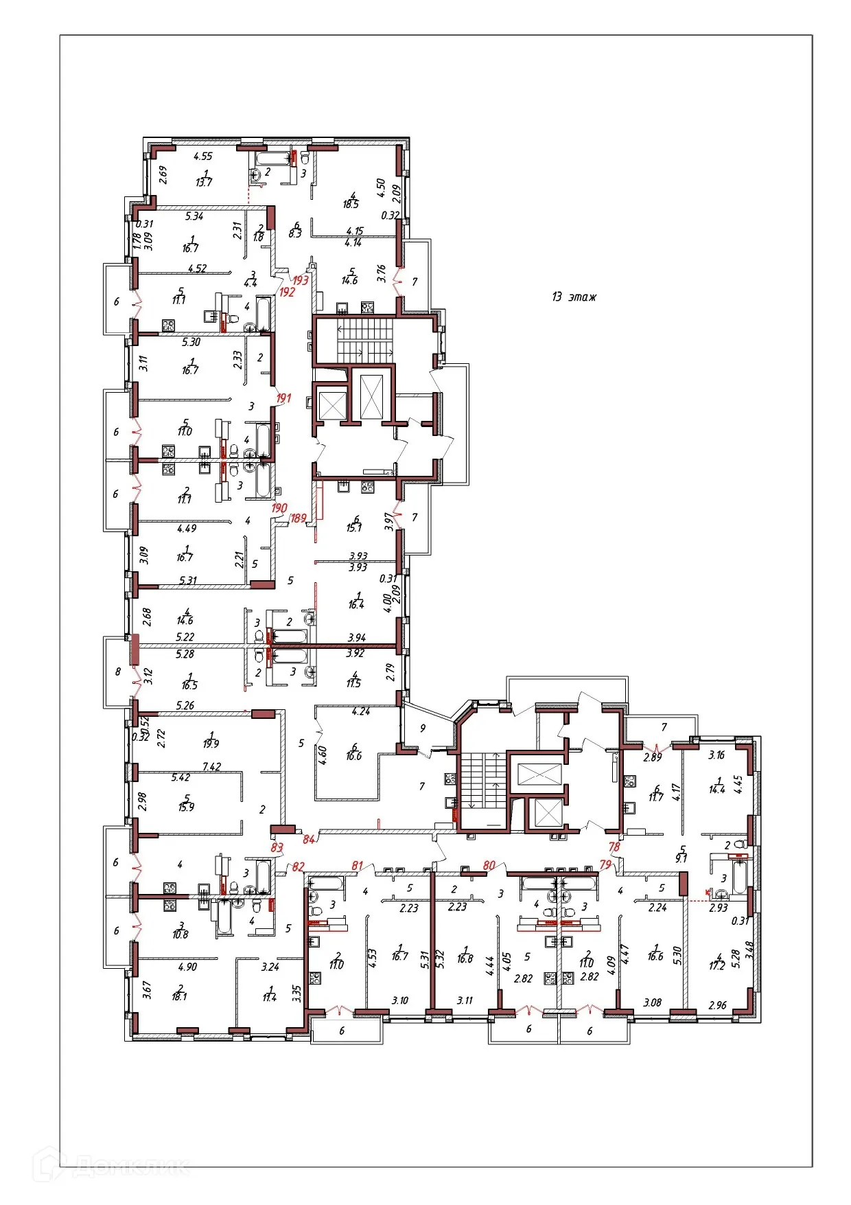 Планировка 2-комнатной квартиры 63.4 м² в ЖК "Мелодия", г. Ярославль — фото 4