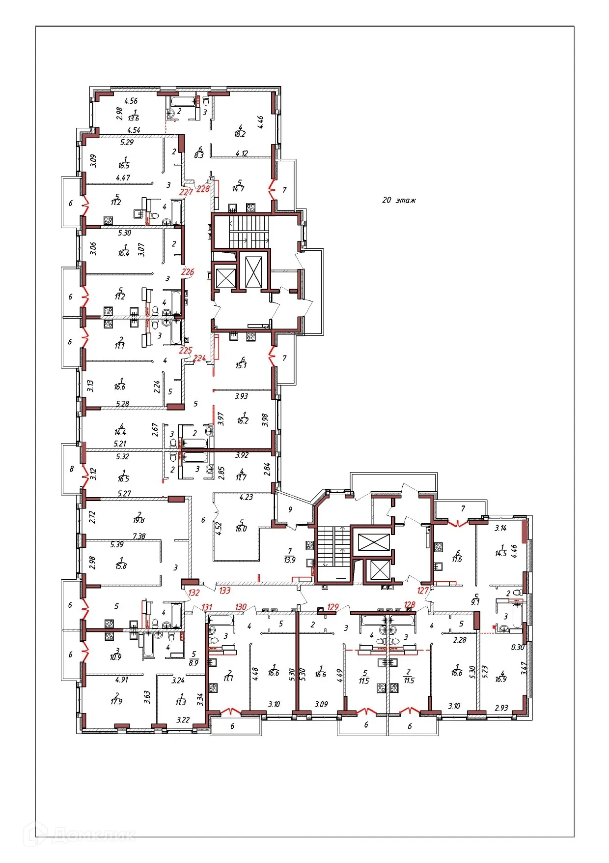 Планировка 2-комнатной квартиры 63.6 м² в ЖК "Мелодия", г. Ярославль — фото 4