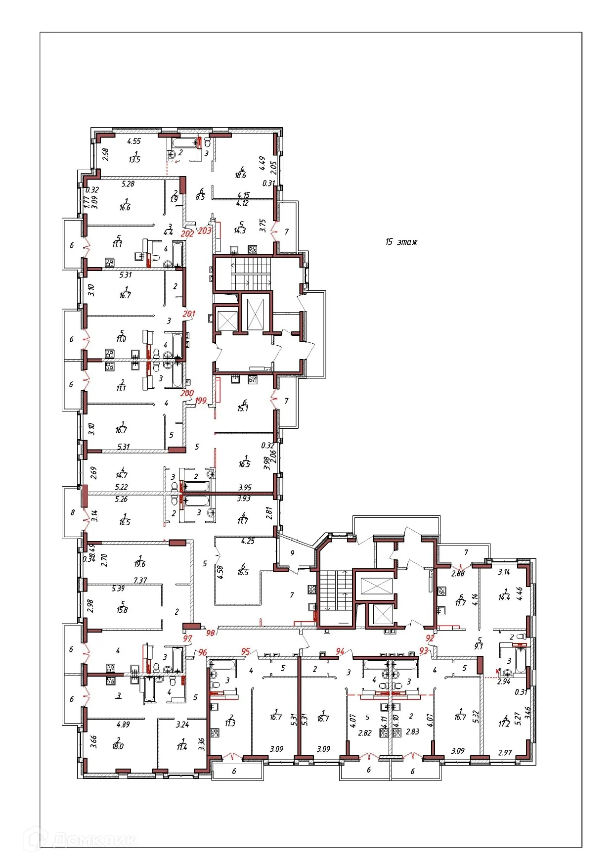 Планировка 2-комнатной квартиры 62.6 м² в ЖК "Мелодия", г. Ярославль — фото 4
