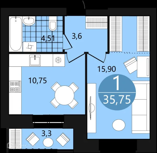 Квартира в ЖК " Московский квартал"