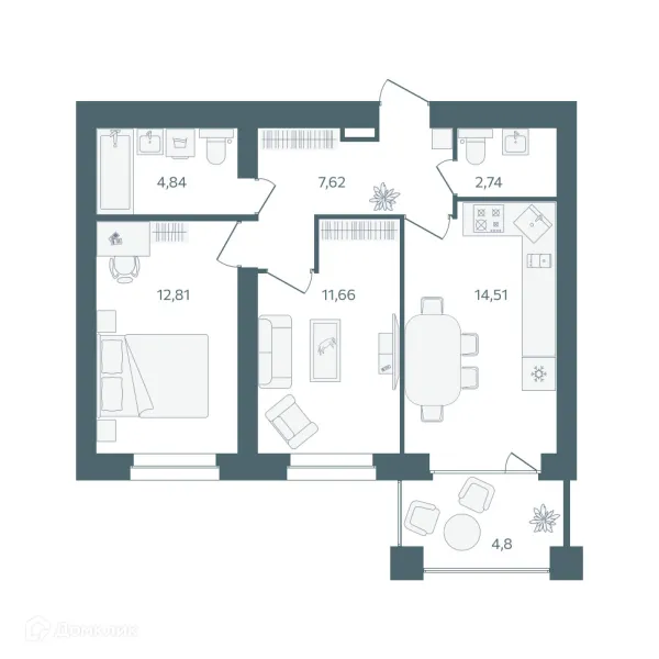 Квартира в ЖК "Волга-Лайф резиденции"