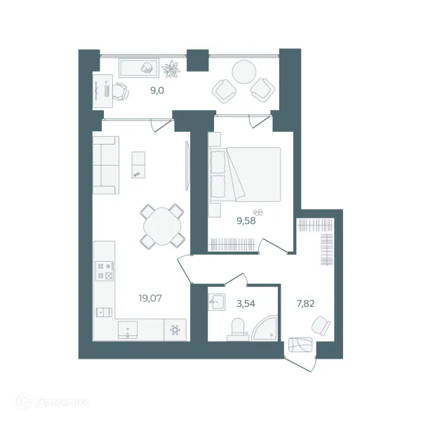 Квартира в ЖК "Волга-Лайф резиденции"