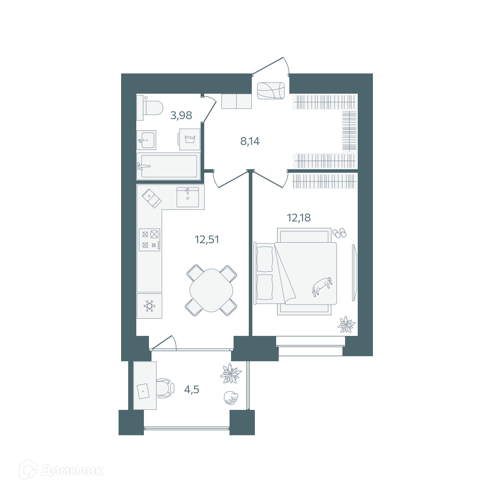 Квартира в ЖК "Волга-Лайф резиденции"