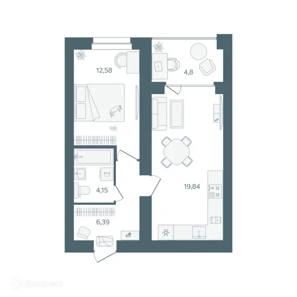 Квартира в ЖК "Волга-Лайф резиденции"