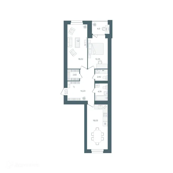 Квартира в ЖК "Волга-Лайф резиденции"
