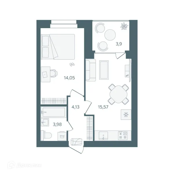 Квартира в ЖК "Волга-Лайф резиденции"