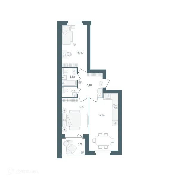 Квартира в ЖК "Волга-Лайф резиденции"