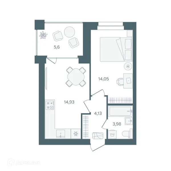 Квартира в ЖК "Волга-Лайф резиденции"