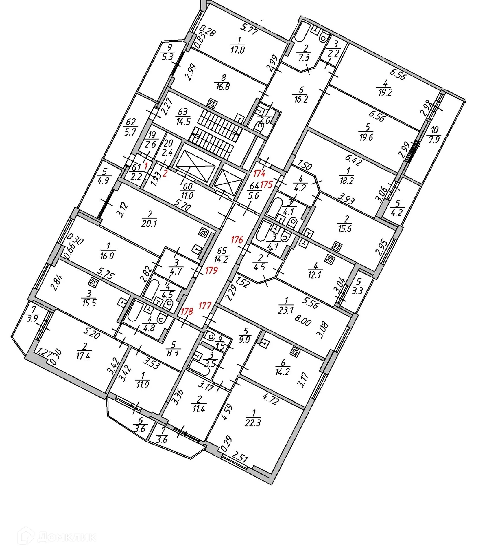Планировка 3-комнатной квартиры 114.1 м² в ЖК "Гармония NEXT (Гармония Нехт) ", г. Ярославль — фото 4