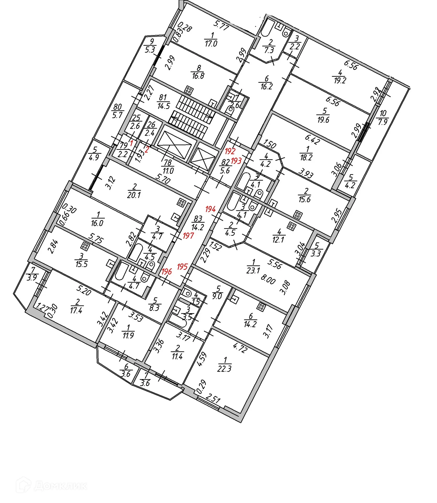 Планировка 1-комнатной квартиры 50.2 м² в ЖК "Гармония NEXT (Гармония Нехт) ", г. Ярославль — фото 4